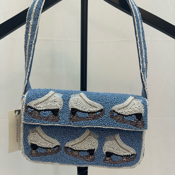 Anthropologie Handbags - Anthropologie Ice Skate Beaded Shoulder Bag NWTS